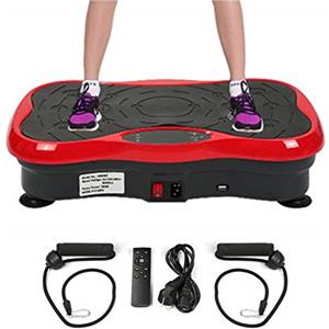 JOSHNESE Vibratore Pedana Vibratore Trainer, Attrezzatura di idoneità, con Bluetooth e USB, bande di allenamento, telecomando (nero)