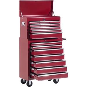 HOMCOM Carrello Porta Utensili con Cassettiera 61.5 x 33 x 113cm Rosso | Attrezzi, Attrezzatura