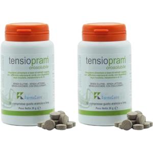 Tensiopram 60 compresse sublinguale, Naturale a Base di Valeriana, 1mg Melatonina, tè verde, zafferano Vit. D, Quatrefolic® e Myo-inositolo, per Ansia, Stress, Sonno e Umore, Vegan (Confezione da 2)