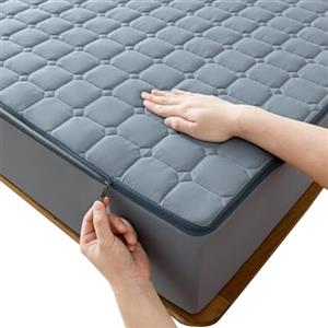 ELYSYSRL Coprimaterasso con Cerniera Fodera Materasso Matrimoniale/Singolo 160x190/200 Personalizzabile Copri Proteggi Materasso Trapuntato Lavabile Imbottito Lenzuolo(Blu,80x190x10cm)