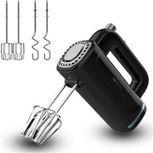 Cecotec Sbattitore Elettrico PowerTwist 300. 300W, 5 Velocità, Fruste di Precisione per Montare, Ganci Acciaio per Impastare, Pulsante Espulsione QuickOut, La Tua Pasticceria Casalinga Sarà Perfetta