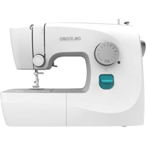 Cecotec Macchina da Cucire 15 Punti BelleCouture 1500. Asola Manuale in 4 Tempi, Regolatore di Asola, Tensione del Filo Regolabile e Kit di Accessori, Compatta e Portatile