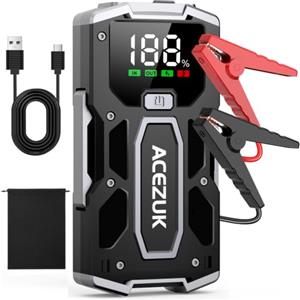 ACEZUK Avviatore d'emergenza auto 9500 A (per tutti i motori a benzina o diesel da 10,0 L)