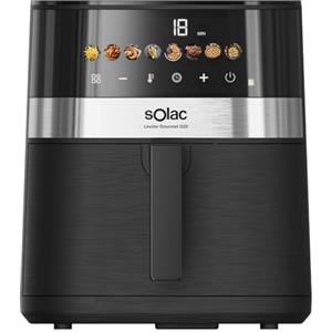 Solac - Friggitrice ad aria Léviter Gourmet G55 | 5,5L | 8 programmi | Schermo digitale | Temp. regolabile 80-200°C | Timer 60 min | Interno metallico | Rivestimento antiaderente