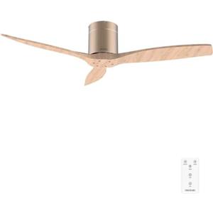 Cecotec Ventilatore da Soffitto Energysilence Aero 5400 Classic Gold&light. | Motore DC 40W, 3 Pale, 6 Velocità, con Telecomando, Timer Fino A 8h, Modalità Inverno/Estate