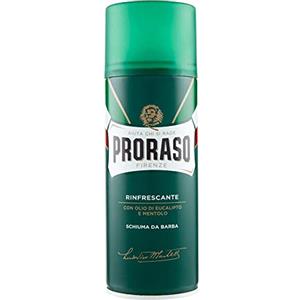 Proraso Schiuma da barba rinfrescante, confezione verde, 3 pezzi da 400 ml