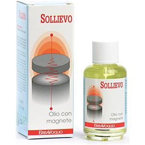Erbavoglio Sollievo Olio con Magnete - 30 ml - Cosmetico convenzionale - Oli essenziali di gaultheria, melaleuca, lavanda, eucalipto e ginepro, per favorire benessere muscolare e articolare.