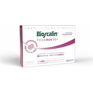 Bioscalin TricoAGE 50+ Integratore Alimentare per Capelli, Favorisce la Forza dei Capelli, Utilizzo 1 Mese per Donna, Senza Glutine, 30 Compresse
