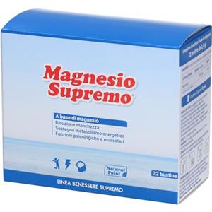 Natural Point Magnesio Supremo, Integratore Alimentare a base di Magnesio 32 Bustine, 76.8 g