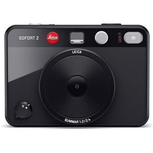 Leica Sofort 2 Fotocamera Digitale Istantanea con Display LCD, 2 Trigger, 10 Effetti Lente e Supporto per l'App Leica FOTOS (Nero)