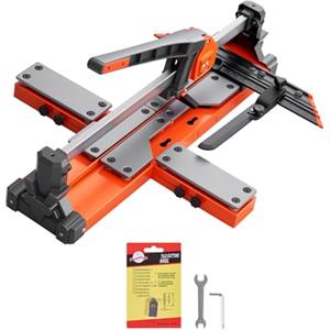 VEVOR Tagliapiastrelle Manuale 600mm per Ceramica, Utensile da Taglio con Base a Molla e Guida Angolare Regolabile, con Guida Allineamento di Precisione, per Taglio di Piastrelle Mattonelle A Mano