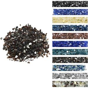 VEVOR Vetro da Fuoco per Braciere 12,7 mm di Spessore 9,0 kg di Pietre per Caminetti Resistenti alle Alte Temperature, Riflettenti e Senza Fumo, Pietre Laviche per Braciere a Gas, Rame