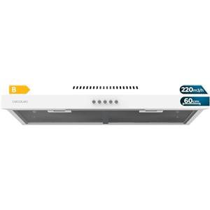 Cecotec Cappa aspirante 60 cm di larghezza Bolero Flux CM 602200 Inox B. Potenza di aspirazione 220 m3/h, motore 70 W, basso consumo, controllo meccanico, 3 livelli di potenza, finitura in inox
