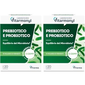 Vitarmonyl Prebiotico e Probiotico - Comfort Intestino - 20 Capsule (Confezione da 2)
