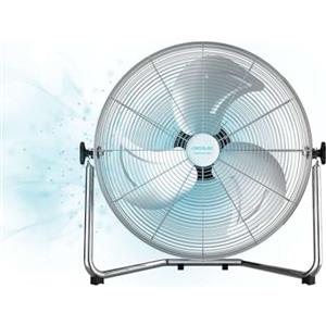 Cecotec Ventilatore da Pavimento EnergySilence 5000 Pro. 120 W, 3 Pale Metalliche 20" (51 cm), Motore in Rame, 3 Velocità, Inclinazione Regolabile, Finitura Cromata