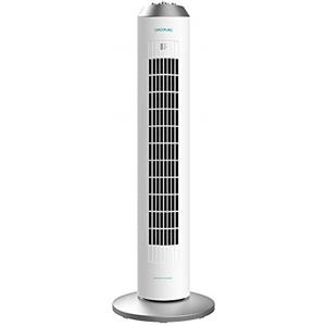 Cecotec Ventilatore a Torre con Timer EnergySilence 8090 Skyline. 60 W, 33" (84 cm) di Altezza, Oscillante, Motore in Rame, Controllo Meccanico, 3 Velocità, Bianco