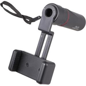 Operitacx Monocolo Cannocchiale Monoculare da Esterno 16x, Nero, Obiettivo 52mm, Oculare 23mm, Supporto per Telefono, per Osservazione Uccelli, Anziani Stili multipli