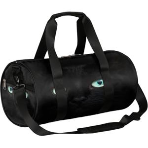Chintiz Borsone da viaggio per la notte, weekender, borse da palestra per donne e uomini | Borsa sportiva leggera da ballo, tasca con cerniera, borsa per pigiama party per adolescenti, con gatto nero