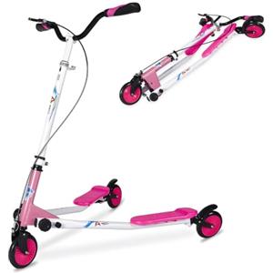 AOODIL Scooter oscillante regolabile a 3 ruote pieghevole Wiggle Scooter Autodizzante per Bambini/Adulti