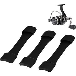 Générique Custodia per portamulinello in silicone, 3 pezzi | Protezione base in silicone per mulinello per pesca in acqua salata, lago, fiume, spiaggia, stagno, barca