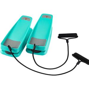 Zqkimzi Stepper - Dispositivo di allenamento compatto per tutto il corpo | Mini stepper per scale, contapassi, visualizzazione calorie, resistenza regolabile, pedali antiscivolo, ergonomico