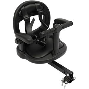 XYCHAO Seggiolino Bici Bambino Anteriore 360° Regolabile 40kg Nero | Sedile anteriore girevole a 360°, carico 40kg, braccioli regolabili, poggiapiedi pieghevoli, cintura di sicurezza