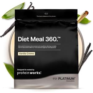 THE PROTEIN WORKS Protein Works | Diet Meal 360 - Platinum, Crema alla Vaniglia, 2kg | Shake Sostitutivo Pasti Dietetico Avanzato, Perdita Peso, Nutrizionalmente completo, 26 Vitamine & Minerali, 33 Pasti