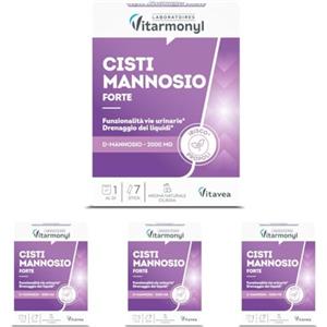 Vitarmonyl Cisti Mannosio Forte - Per Cistite e Comfort Urinario - 7 stick (Confezione da 4)