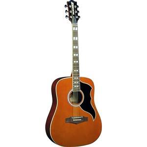 EKO GUITARS - Ranger VI VR Natural Top Stained, Chitarra Acustica Linea Vintage Reissue, Forma Dreadnought, Top in Abete, Fasce e Fondo in Mogano, Colore Natural Top Stained