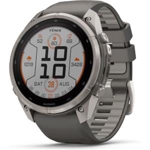 Garmin fēnix® 9 Pro Solar, Titanio, 51mm, Grafite/Nero | Display di ricarica solare, smartwatch GPS multisport premium