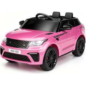 Garvee Land Rover Auto Elettrica per Bambini Licenza Ufficiale 12V, Rosa | Macchina Elettrica con Fari LED, Musica, USB, Telecomando 2.4G, Sospensioni Indipendenti, per Bambini 3-8 Anni