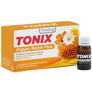 Pharmalife Research Tonix - Pappa Reale Integratore Stanchezza e Affaticamento, 10 flaconcini