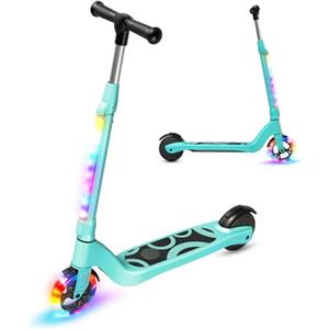 TS TST GRP LLC Monopattino elettrico per bambini dai 6 ai 10 anni, 5,3 pollici, con luci LED lampeggianti e 3 altezze regolabili, motore 45 W, massimo 10 km/h, carico massimo 70 kg