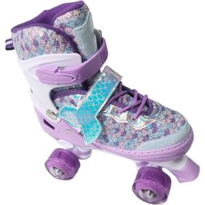 Fabater Pattini a Rotelle per Bambini, Taglia Regolabile, Cuscinetti | Scarpe da skate in , telaio in PP e PU, ruote illuminate a LED, tripla protezione per la caviglia, pattinaggio per interni