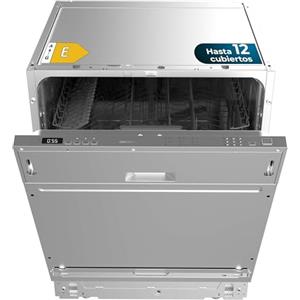 Cecotec Lavastoviglie Incasso - 60cm - Bolero Aguazero 6102 Full-BI E. 1850W, 12 Coperti, Cestello Posate, 6 Programmi, Basso Consumo, Avvio Ritardato, KidLock, Pannello Tattile