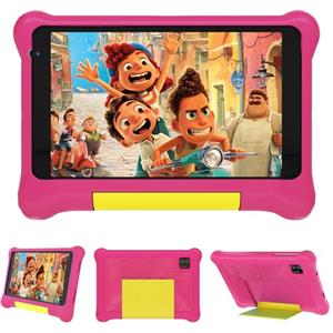 Gleeso Tablet Bambini 7 Pollici Android Tablet Controllo Parentale(Pink) | Kids Tablets 32GB+128GB TF, Kids Pre-Installato, Doppia Fotocamera,Tablet con Protettiva Antiurto Custodia