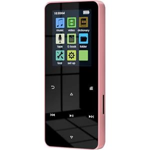 Ynnhik Lettore MP3, lettore musicale digitale integrato da 4 GB, batteria da 300 mAh, cuffie incluse, 128 GB di spazio di archiviazione massimo, supporto per la registrazione, lettore MP3 per escursionismo e