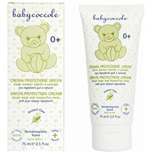 BABY COCCOLE Babycoccole CREMA PROTEZIONE INSETTI E ZANZARE GREEN. Repellente Anti Zanzare per Bambini con Citronella, Geranio, Melissa. Ingredienti Naturali, Dermatologicamente Testato per Pelle Sensibile. 75ml