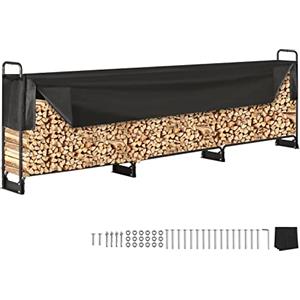 VEVOR Portalegna da Esterno per Legna da Ardere 383x36x117 cm con Copertura impermeabile 600D Oxford Legnaia Portalegna da Esterno per Camino Giardino Stoccaggio per Tronchi Interno/Esterno per Legna