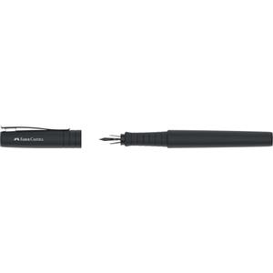Faber-Castell 241000 Penna Stilografica Poly Pen, Fusto Nero, Pennino Largo, Progettata in Plastica Riciclata Con Impugnatura Ergonomica, Scrittura Fluida, Ideale Per Studenti