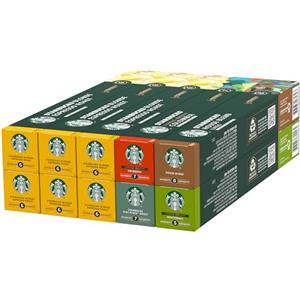 STARBUCKS Blonde Espresso Roast Variety Pack by Nespresso Caffè, 10 confezioni da 10 capsule (100 capsule compatibili Nespresso) - Esclusiva Amazon