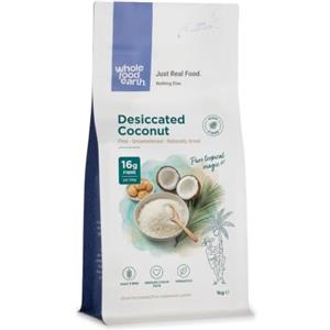 Wholefood Earth Desiccated Coconut - Senza OGM - Vegan - Senza latticini - Senza zuccheri aggiunti, 1 kg