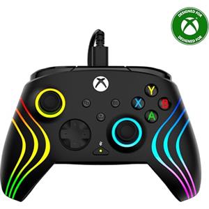 Turtle Beach Afterglow Wave Nero Controller Gamepad RGB cablato - Con licenza per Xbox Series XS, Xbox One e Windows - Pulsanti programmabili, grilletti effetto Hall, controlli audio