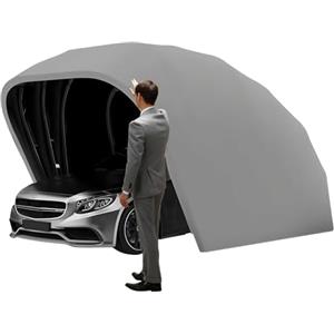 WPPTNSFY Garage Pieghevole per Auto, Tettoia per Auto Telescopica Portatile con Serratura, Telescopico Tenda per Auto Mobile da Esterno, Resistente a Pioggia e Neve, per Auto, SUV