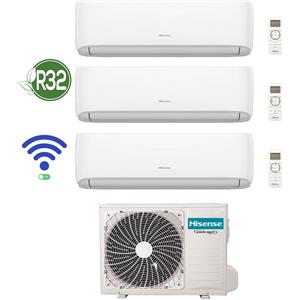Hisense GARANZIA ITALIA Condizionatore Climatizzatore Trial Split Hisense Hi-Comfort 7000+7000+7000 esterna 3AMW52U4RJC WiFi A++