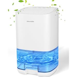 Birnetek ® 1L Deumidificatore Casa, Spegnimento Automatico e Luce LED Colorata, deumidificatore portatile Ultra Silenzioso, Per Max 30㎡, Deumidificatore per Camera da Letto e Armadio-350ML/Giorno