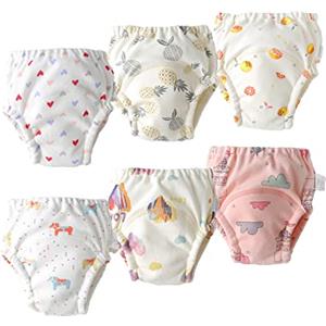 Hivia 6 Pezzi Mutandine Apprendimento-Spannolinamento Mutandine per Bambini di Alta qualità Fortemente Assorbente per 1-6 Anni Mutandine Assorbenti Bambino