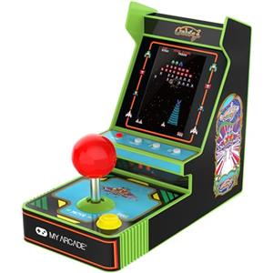 My Arcade Galaga Red Joystick Player: console per videogiochi retrò Galaga e Galaxian con licenza ufficiale, mini gioco portatile - Display a colori da 3,5 pollici