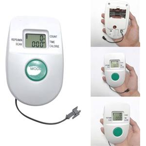 Risveglio Monitor per vogatore con display a LED, connettore SM a 2 poli | Contapassi Stepper per esercizi di bicicletta, in plastica ABS, per contare il tempo e le calorie, bianco