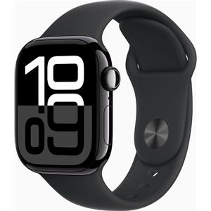 Apple Watch Series 10 Alluminio 42 mm (2024) | GPS | Nero Diamante | Cinturino Sportivo M/L | Nero - ottimo